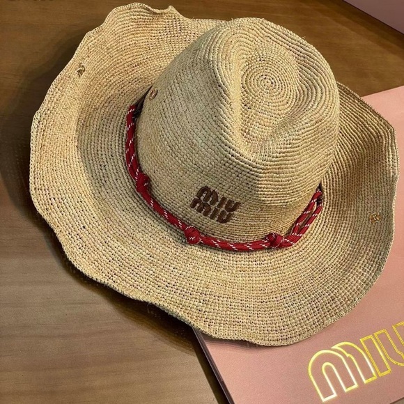 Miu Miu Accessories - 🎠MiuMiu popular woven straw hat